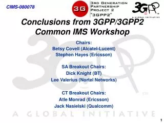 Conclusions from 3GPP/3GPP2 Common IMS Workshop