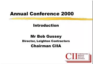 Annual Conference 2000