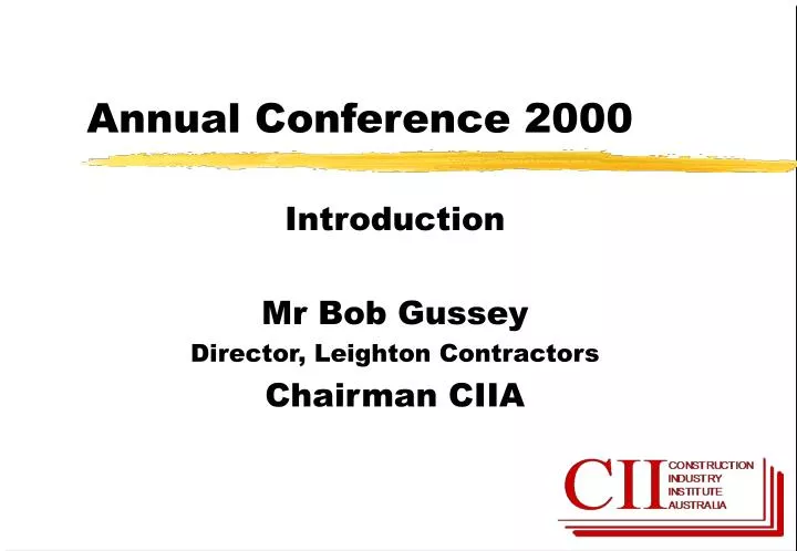 annual conference 2000