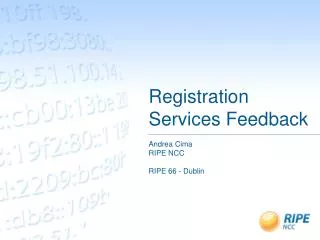 Registration Services Feedback