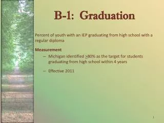 B-1: Graduation