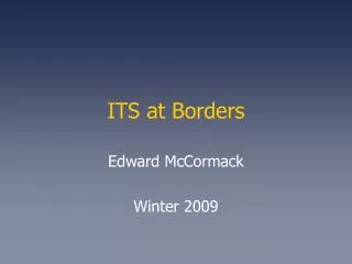 ITS at Borders