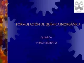 formulaci n de qu mica inorg nica