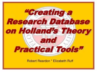 “Creating a Research Database on Holland’s Theory and Practical Tools”
