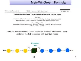 Meir-WinGreen Formula