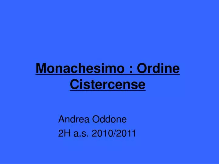 monachesimo ordine cistercense