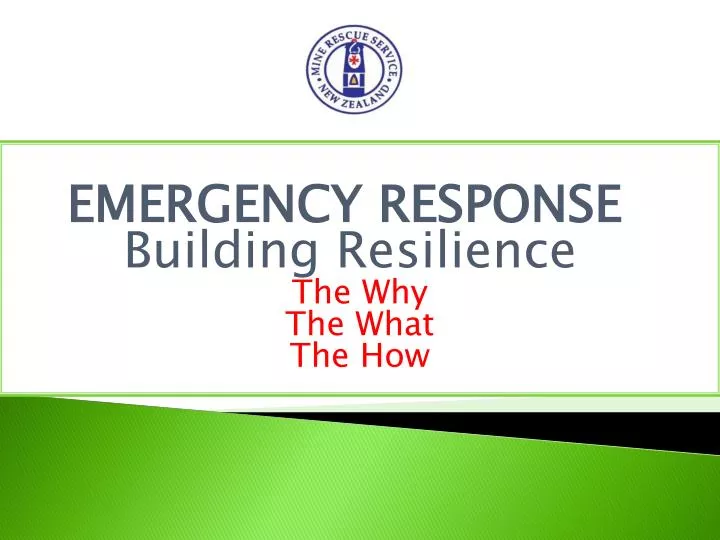emergency response building resilience the why the what the how