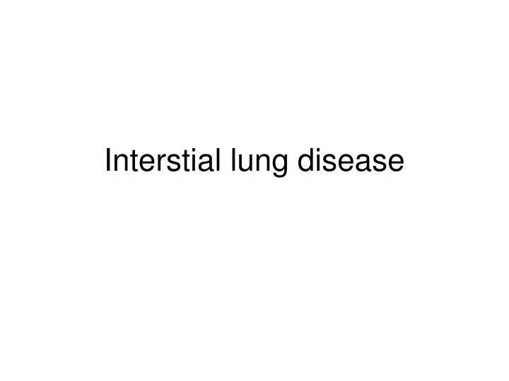 interstial lung disease