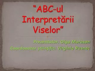 abc ul inter pre t rii viselor