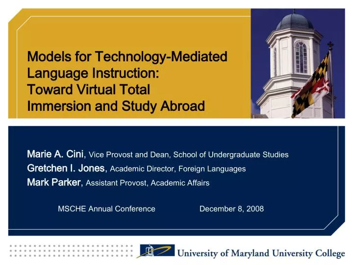 models for technology mediated language instruction toward virtual total immersion and study abroad