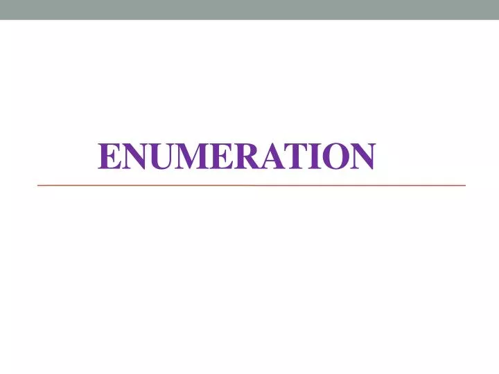 enumeration