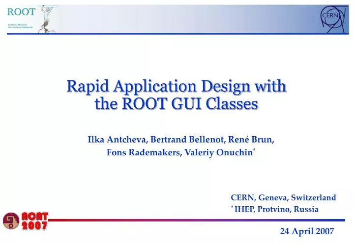 rapid application design with the root gui classes