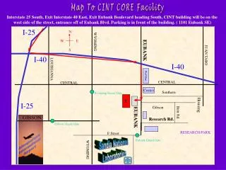 Map To CINT CORE Facility