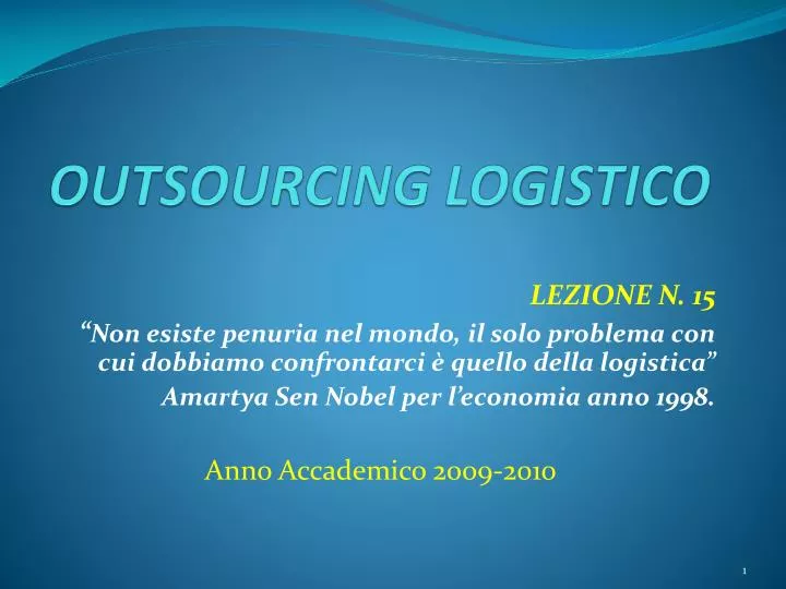 outsourcing logistico