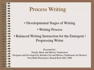 Process Writing