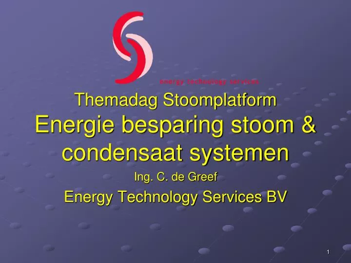 themadag stoomplatform energie besparing stoom condensaat systemen