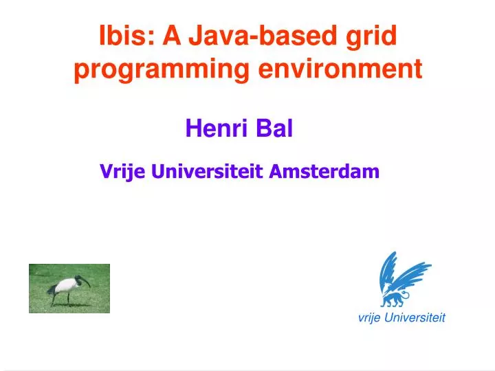 ibis a java based grid programming environment