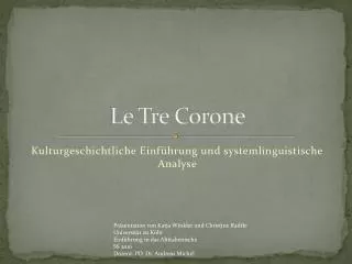 le tre corone