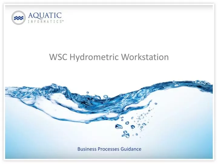 wsc hydrometric workstation