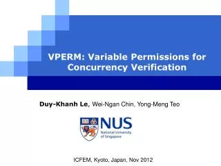 VPERM: Variable Permissions for Concurrency Verification