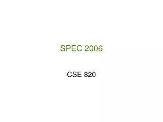 SPEC 2006