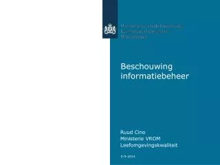 beschouwing informatiebeheer