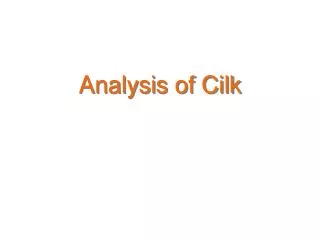 Analysis of Cilk