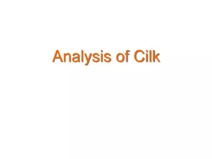 analysis of cilk