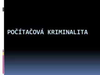po ta ov kriminalita