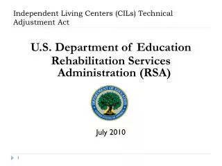 Independent Living Centers (CILs) Technical Adjustment Act