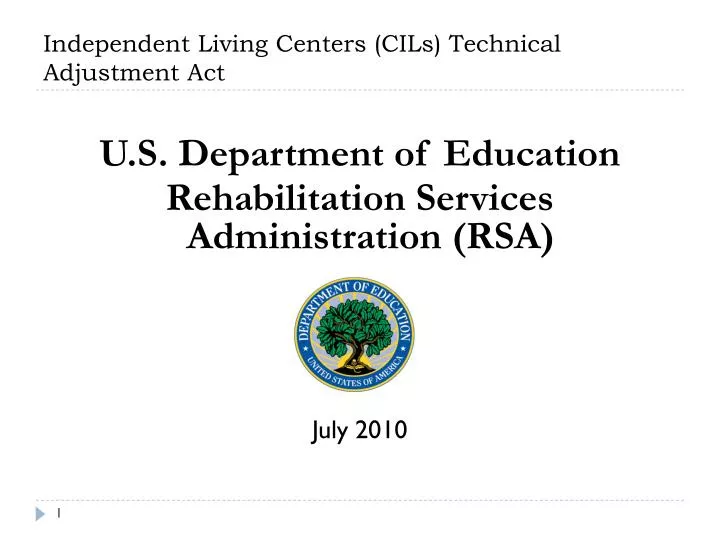 independent living centers cils technical adjustment act