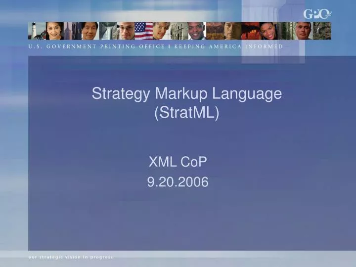 strategy markup language stratml