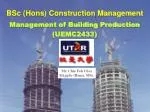 BSc (Hons) Construction Management - slide 1