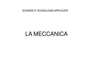 la meccanica