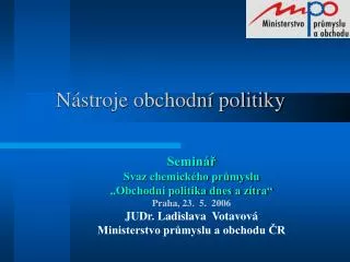 n stroje obchodn politiky