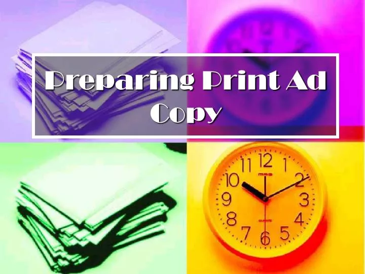 preparing print ad copy
