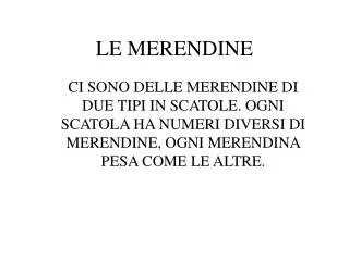 le merendine
