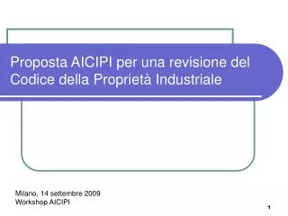 proposta aicipi per una revisione del codice della propriet industriale