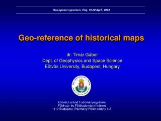 Geo-reference of historical maps