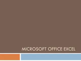 microsoft office excel