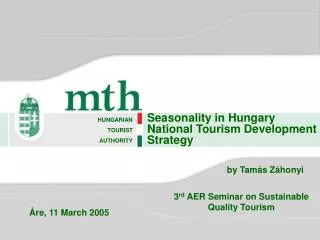 Seasonality in Hungary National Tourism Development Strategy