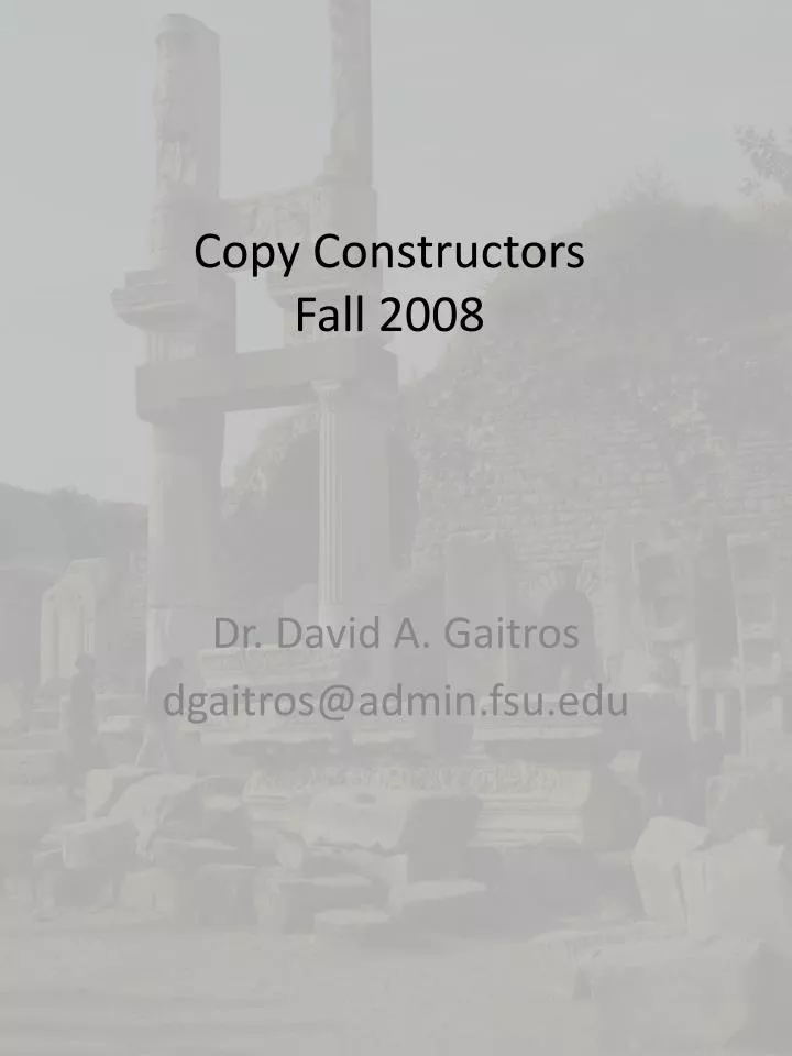 copy constructors fall 2008