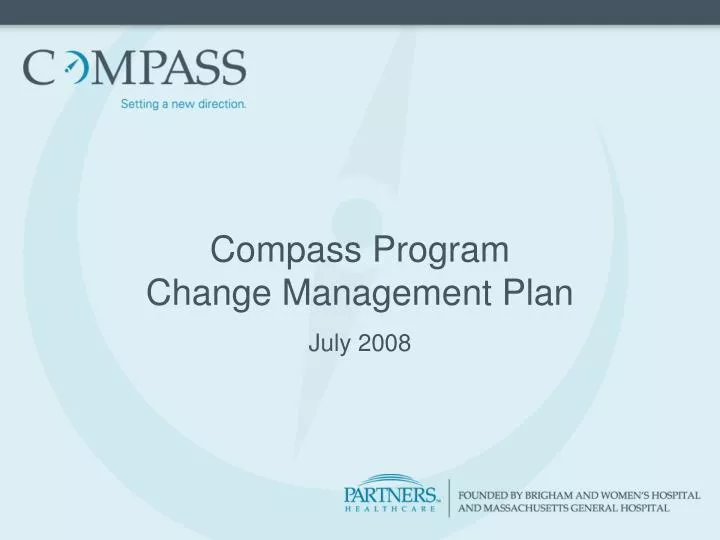 compass program change management plan