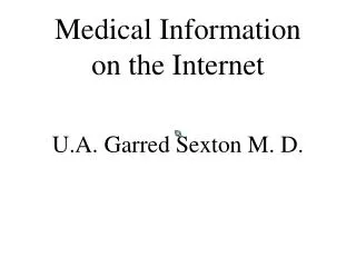 Medical Information on the Internet