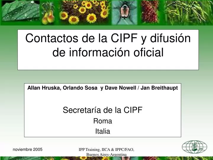 contactos de la cipf y difusi n de informaci n oficial