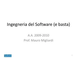 ingegneria del software e basta