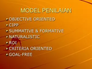 PPT - PERANCANGAN MODEL PEMBELAJARAN DAN PENILAIAN PowerPoint ...