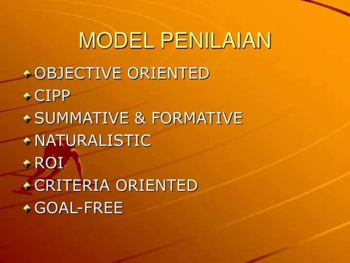 model penilaian