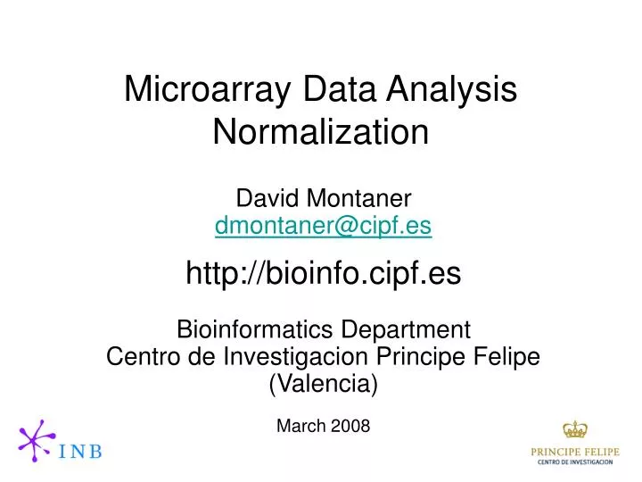microarray data analysis normalization