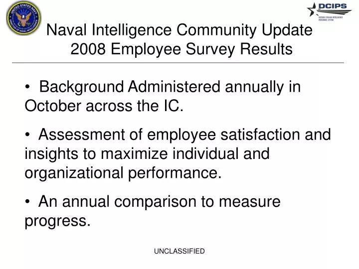 naval intelligence community update 2008 employee survey results